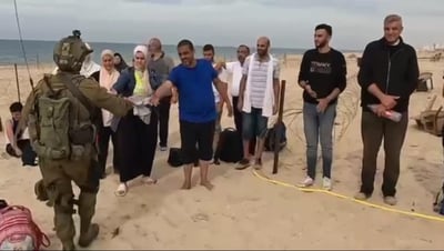 תיעודים מהרצועה: חיילים מטפלים בפליטים עזתים