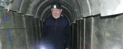 צה"ל חושף תיעוד של בכירי חמאס בתוך המנהרות בעזה