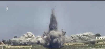 צפו: צה"ל תקף מבנה בלבנון ששהו בו מחבלים