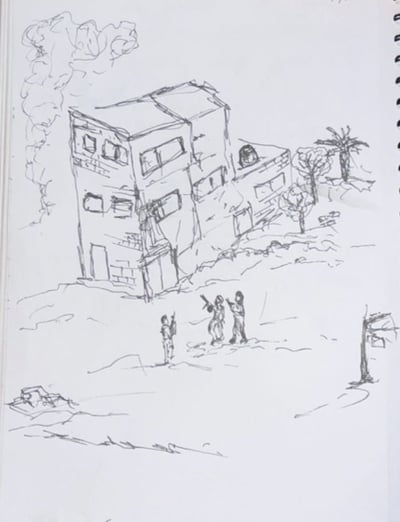 דרך המכחול: הלוחם צייר את אירועי המלחמה בעזה