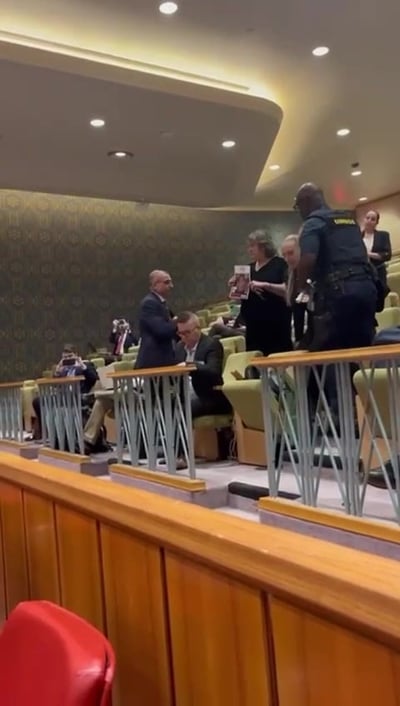יפה בן דוד הוצאה מהאו"ם אחרי שהניפה תמונת חטוף