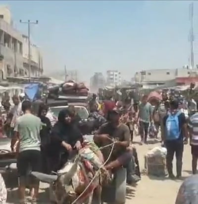 צה"ל תוקף בעוצמה: העזתים בורחים מחאן יונס