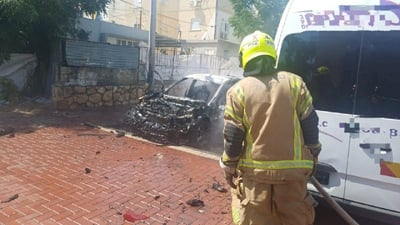 הרחוב רעד: רכב התפוצץ באשקלון, שני פצועים קל בזירה