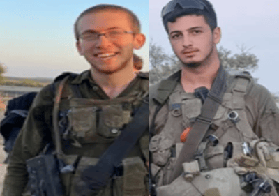 סמ״ר איתי פאריזאט הי"ד מימין, וסמ״ר יאיר חנניה הי"ד משמאל