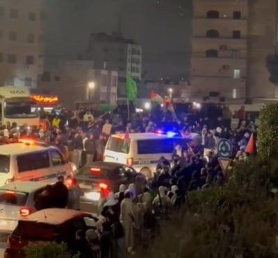 מפגני הסתה: כך התקבלו המחבלים המשוחררים ביו"ש