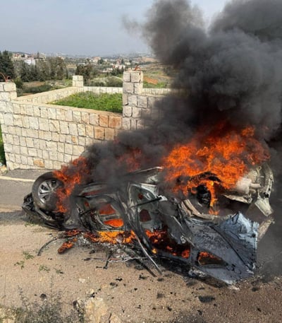 דיווחים בלבנון: צה"ל תקף מהאוויר כלי רכב במרחב צידון