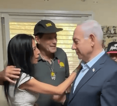 צפו: המפגש בין עינב צנגאוקר לבנימין ושרה נתניהו