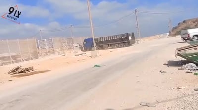 תיעוד: משאיות סיוע בסמוך למקום בו נהרגו לוחמי נצח יהודה