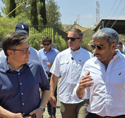 לראשונה: יו"ר בית הנבחרים האמריקני ביקר בשומרון