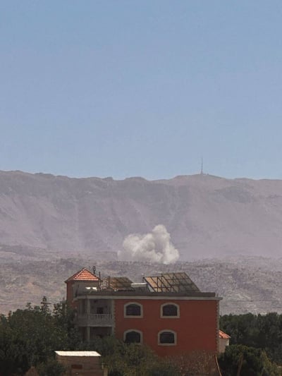 צה"ל החל בגל תקיפות בבקאע בעומק לבנון