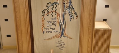 היזם נלחם על בית הכנסת; לפרוכת יש סיפור מרגש משלה