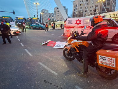 אירוע דריסה בירושלים: 3 נפצעו בהפגנה, סריקות אחר הנהג