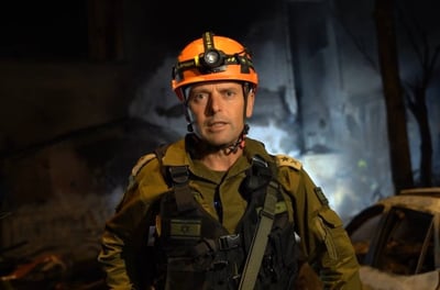 האלוף שי קלפר בזירת הנפילה בנהריה