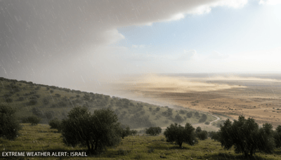 גשם, רוחות ואובך; לקראת מהפך קיצוני. תחזית מזג אוויר