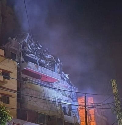 זירת חיסול מפקד כוח רדואן בביירות