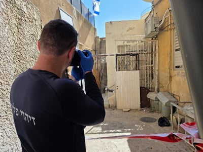 הזירה בה אותרה הגופה בחיפה