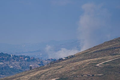 עשן בגבול לבנון