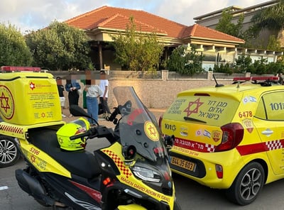 זירת התאונה באור עקיבא
