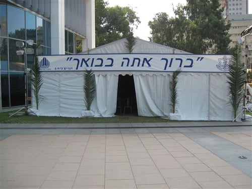 תמונות בלעדיות: הסוכה במחנה מטכ"ל בקריה לא כשרה