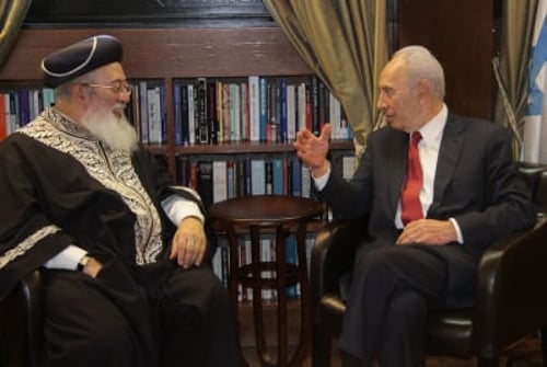 הרב שלמה עמאר אצל פרס: "צריך להימנע מקיצוניות"