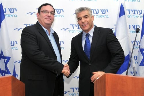 הרב שי פירון הוצג כמספר 2 ב"יש עתיד" של יאיר לפיד
