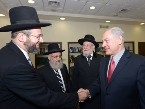 נתניהו לרבנים הראשיים: אתם הרבנים של כל עם ישראל