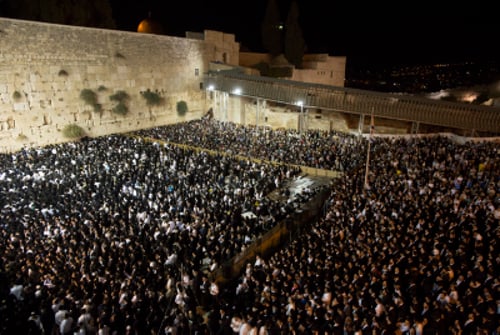 רבבות בתפילה בכותל המערבי לרפואת הרב עובדיה יוסף