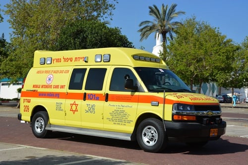 פצועים בתאונה בין אוטובוס לרכב בכביש 443