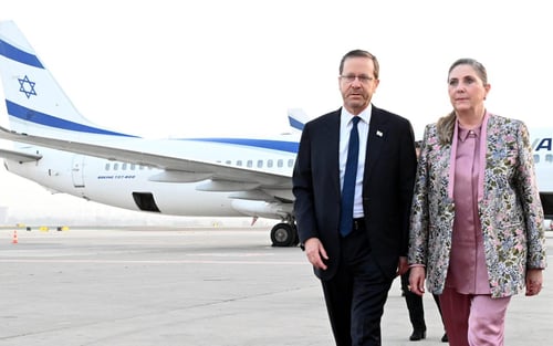 "מדינת מפתח": הרצוג המריא לביקור באזרבייג'ן