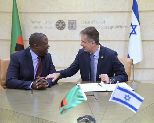 חיזוק ביחסים: אלי כהן נפגש עם שר החוץ של זמביה