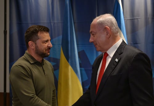 זלנסקי נפגש עם נתניהו: "אין בעיות ביחסים בינינו"