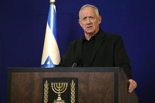 גנץ: תומך בהעברת הכספים לביטחון ביהודה ושומרון