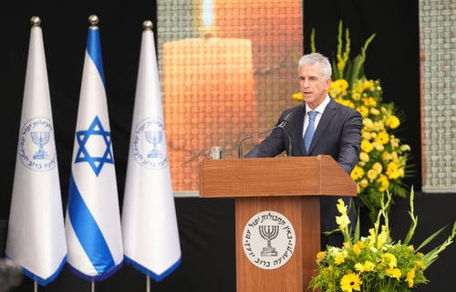 ראש המוסד: "היום יותר מתמיד – לעולם לא עוד"