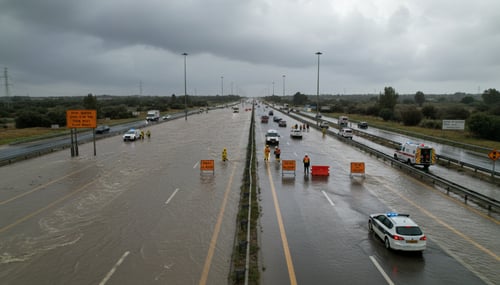 בעקבות מזג האוויר: אלו הכבישים שנחסמו לנסיעה