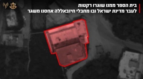 המשגר הוחבא בתוך בית ספר: כך נורו הרקטות לצפון | צפו בתיעוד
