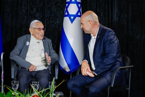 שורד השואה ישעיהו פויר באירוע "זיכרון בסלון" של הכנסת