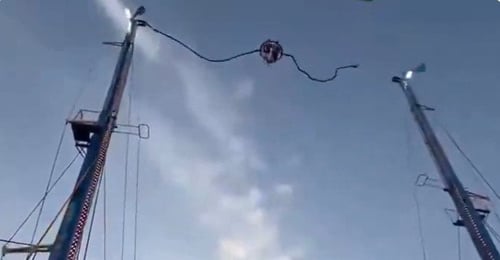 דרמה בלונה פארק: הכבל התנתק, 4 אנשים נפצעו